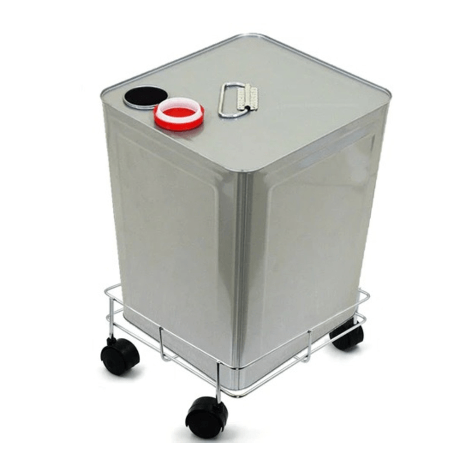 Stainless Steel Square Oil Stand For Carrying Oil Bottles And Jars